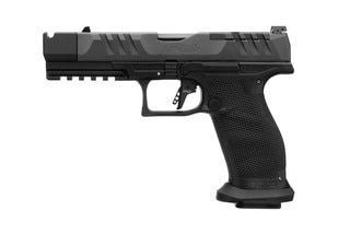 Semi-automatic full-size 9mm pistol with optic ready slide.